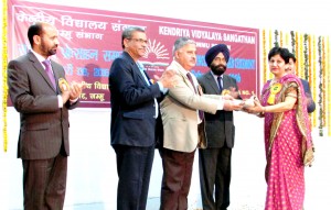 Dignitaries during Regional Incentive Awards Ceremony 2015 organised by KVS in Jammu.