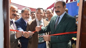 Revenue Minister Basharat Bukhari launching scanning and digitization work at Srinagar. 