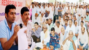 DDC, Shahid Iqbal Choudhary addressing public meeting on Sunday.