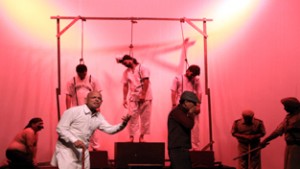 A scene from the play ‘Gagan Dhamma Bajeo’.