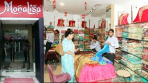 Customers making purchases in the new showroom of Monalisa at Janipur.   —Excelsior/Rakesh