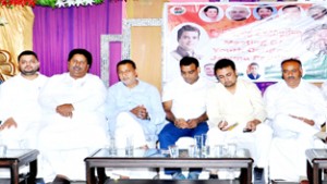 Senior Congress leaders at the State executive meet of Pradesh Youth Congress.