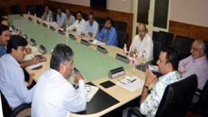 Minister for CA&PD Ch Zulfkar reviewing supply position in Kashmir valley.