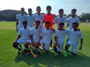 J&K probables posing for photograph after winning opening match against Andhra Pradesh.