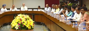 Prime Minister Narendra Modi chairing the All Party Meeting on Kashmir in New Delhi on Friday.