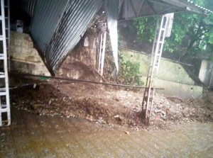 Damage caused by landslides on Mata Vaishno Devi Ji track.