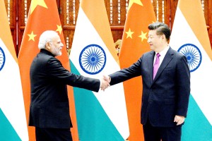 Prime Minister Narendra Modi shakes hand with Chinese President Xi Jinping at the West Lake State Guest House ahead of G20 Summit in Hangzhou, Zhejiang province, China on Sunday.