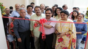 Soujanya Sharma, Director Urban Local Bodies, inaugurating wedding solution outlet ‘Sajawat’ at Channi Himmat, Jammu.
