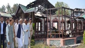 Minister for Education, Naeem Akhtar visiting Islamia Hanfia Educational Institute at Lal Chowk on Wednesday.