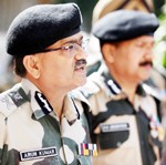 Addl DG BSF Arun Kumar speaking to media at BSF Headquarters, Paloura on Sunday.-Excelsior/Rakesh