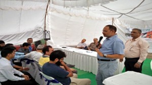 A participant expressing views during an event organised by BPCL.