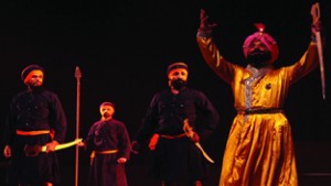 A scene from a film on the musical opera ‘Gulab Gatha’ showcased by Natrang at its studio on Friday. 