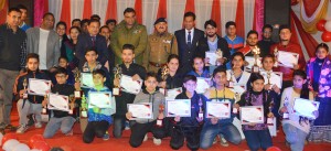 Winners of TT Tournament posing for a group photograph alongwith dignitaries at Udhampur.