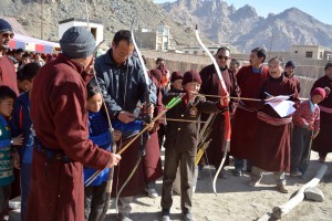 Archers ready to go during a Competition at Leh. -Excelsior/Stanzin