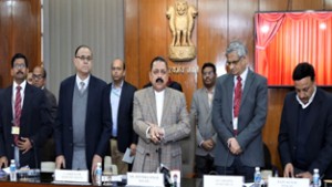 Union Minister Dr Jitendra Singh formally  launching DoPT’s new online Immovable Property Returns (IPRs) facility and other initiatives to mark “Good Governance Day” at North Block, New Delhi on Sunday.