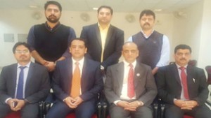 Newly elected office bearers of J&K branch of ICAI.