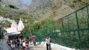 A view of fencing of yatra track.