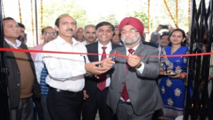 Deputy General Manager, Circle Head (J&K) of Punjab National Bank inaugurating new branch at Khour. 