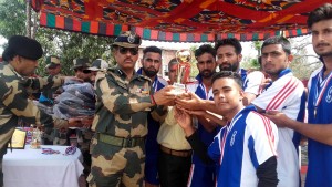 Winners of Volleyball Tournament organised by BSF 80 Battalion in Samba.