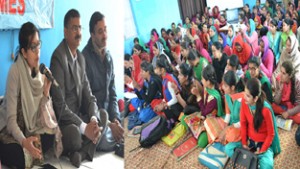 ADC Udhampur Avny Lavasa expressing her views during awareness campaign at CFC Chenani.