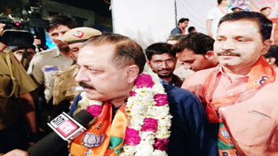 Union MoS in PMO Dr Jitendra Singh speaking to media persons in New Delhi on Saturday.
