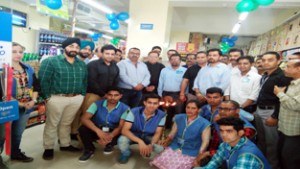 Chamber president Rakesh Gupta and team at the inaugural of Easy Day Store at Greater Kailash Jammu.