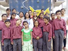 Selected Visually Challenged climbers along with other participants and officials posing for a group photograph on Friday.