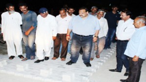 MLA Devender Singh Rana kick-starting upgradation of boulevard around Surinsar Lake.