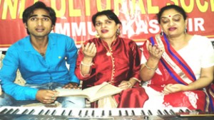 Dogra sisters presenting a song during Sugam Sangeet-2017.