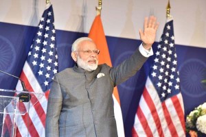 Prime Minister Narendra Modi at the Indian Community Reception, in Washington DC, USA. (UNI)