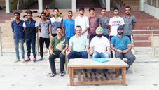 J&K athletes posing for agroup photograph  in Jammu before leaving for Lucknow.