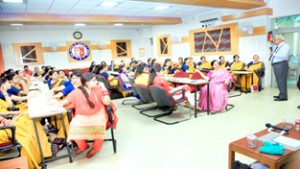 Teachers attending three day workshop for professional development conducted at Model Academy recently.