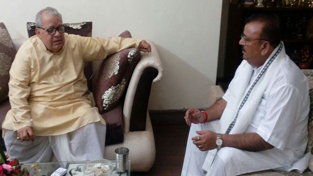 Minister for Industries & Commerce, Chander Parkash Ganga calling on Union Minister for MSME, Kalraj Mishra at New Delhi.