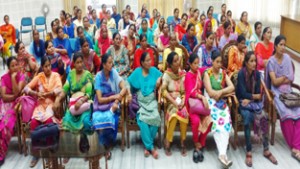 ASHA workers during one day conference in Jammu on Thursday. 