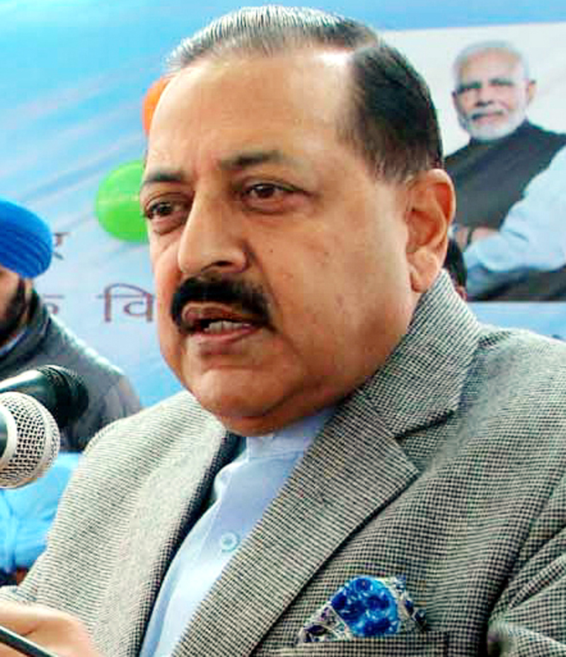 A transmission line tower broken in Doda area.