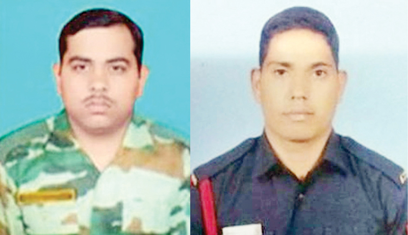 Havaldar Amarjeet Kumar and Naik Ajit Kumar Sahoo, martyrs of Pulwama IED attack.