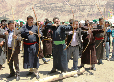 Archers Aiming At Target During Silk Route Festival In Leh