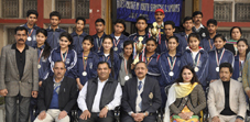 Roll Ball National medalists posing for a group photograph alongwith DG Sports Navin Agarwal in Jammu on Thursday. Roll Ball National medalists posing for a group photograph alongwith DG Sports Navin Agarwal in Jammu on Thursday.