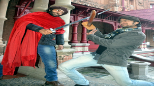 Natrang Actors rehearsing the play 'Richard III' at Amar Mahal Jammu.