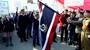CEO Dr Mandeep K Bhandari flagging off the awareness rally at Katra on Wednesday.