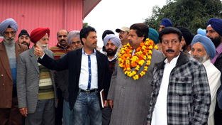 Minister for Housing, Raman Bhalla during his visit to Nanak Nagar on Saturday. Minister for Housing, Raman Bhalla during his visit to Nanak Nagar on Saturday.