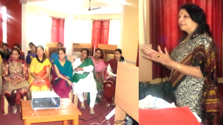 Speaker being listened carefully by the participants during a workshop at Bhargava Public School in Jammu.