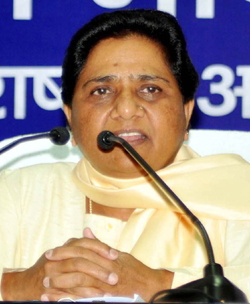 MAYAWATI ADDRESSING PRESS CONFERENCE