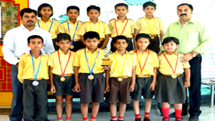 The students of Shemrock International School, Bantalab who won galaxy of medals in the 9th Gitokukai Jammu District Karate Do Championship held at Rotary Club, Gandhi Nagar in Jammu recently. Mishtha, Amit, Kuldeep and Varun bagged gold, while Rishab, Sonali, Zaffar and Razak won silver medals and the bronze medals went to Jatin, Dushyant and Karan.