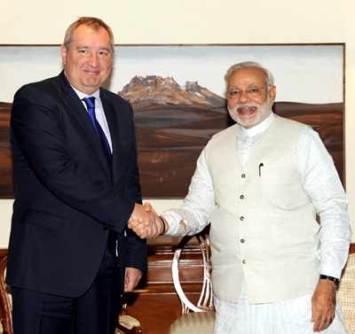 Deputy Chairman of the Government of the Russian Federation, Dmitry O. Rogozin calling on the Prime Minister, Narendra Modi, in New Delhi on Thursday. Deputy Chairman of the Government of the Russian Federation, Dmitry O. Rogozin calling on the Prime Minister, Narendra Modi, in New Delhi on Thursday.