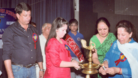 Prof Veena Pandita, Joint Secretary, J&K Board of School Education along with managing committee members lighting the ceremonial lamp on Sunday. Prof Veena Pandita, Joint Secretary, J&K Board of School Education along with managing committee members lighting the ceremonial lamp on Sunday.