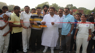 Minister for Sports Raman Bhalla inaugurating JKCA Talent Hunt Camp in Jammu on Saturday. Minister for Sports Raman Bhalla inaugurating JKCA Talent Hunt Camp in Jammu on Saturday.