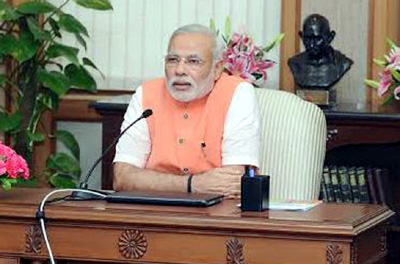Prime Minister, Narendra Modi explaining at the launch of “MyGov portal”, an official portal of Government of India, in New Delhi on Saturday. Prime Minister, Narendra Modi explaining at the launch of “MyGov portal”, an official portal of Government of India, in New Delhi on Saturday.
