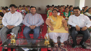 Dignitaries and participants during workshop at MV International School in Jammu.