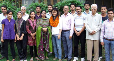 Stanzin Youthog posing alongwith Ram Khajuria, general secretary Mountaineering Association of J&K and others in Jammu. Stanzin Youthog posing alongwith Ram Khajuria, general secretary Mountaineering Association of J&K and others in Jammu.